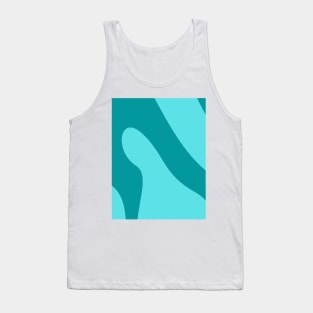 Boho blue pastel swirl pattern Tank Top